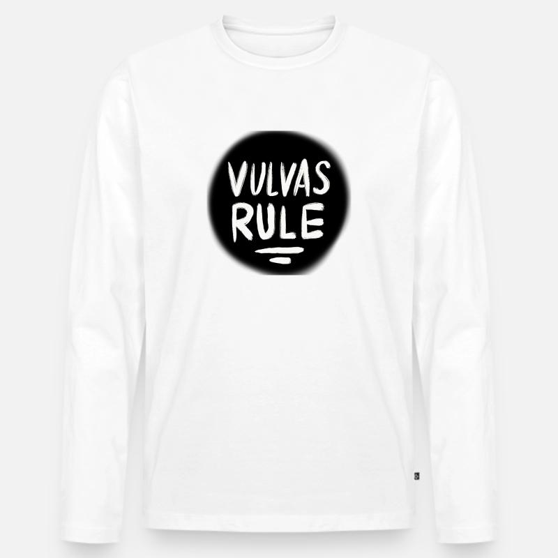 VULVAS RULE! - Männer Premium Bio Langarmshirt - Weiß