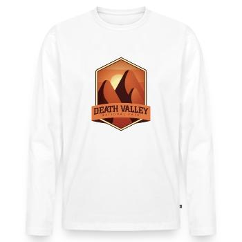Death Valley National Park - T-shirt manches longues Premium bio Homme - blanc - Devant - Nico (187cm)