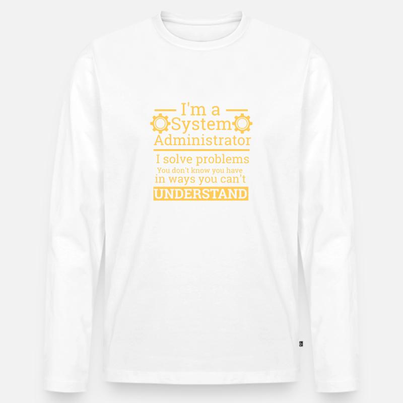 "System Administrator" | Admin - Männer Premium Bio Langarmshirt - undefined