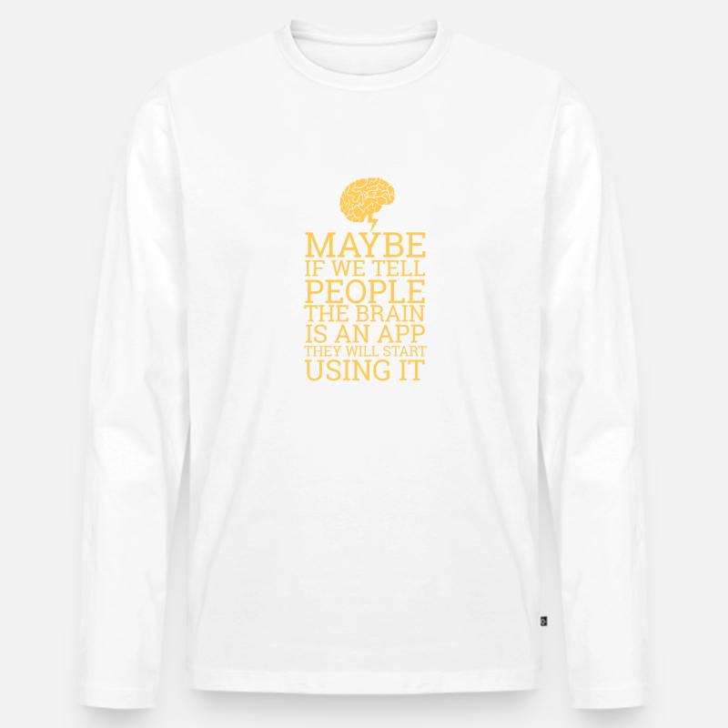"Brain App" | Computer, Informatik, Programming Männer Premium Bio Langarmshirt