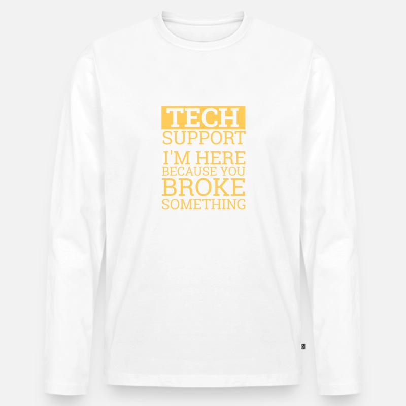 "Tech Support" | Helpdesk - Männer Premium Bio Langarmshirt - undefined