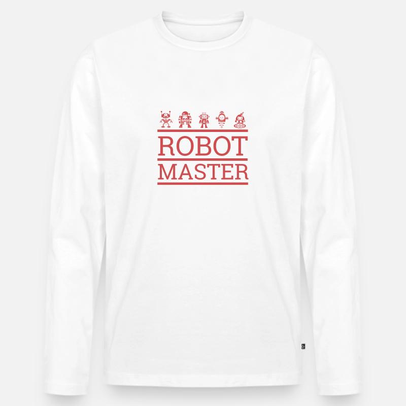 "Robot Master" | Roboter - Männer Premium Bio Langarmshirt - undefined