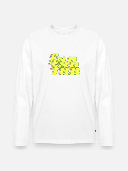 fun - T-shirt manches longues Premium bio Homme - blanc