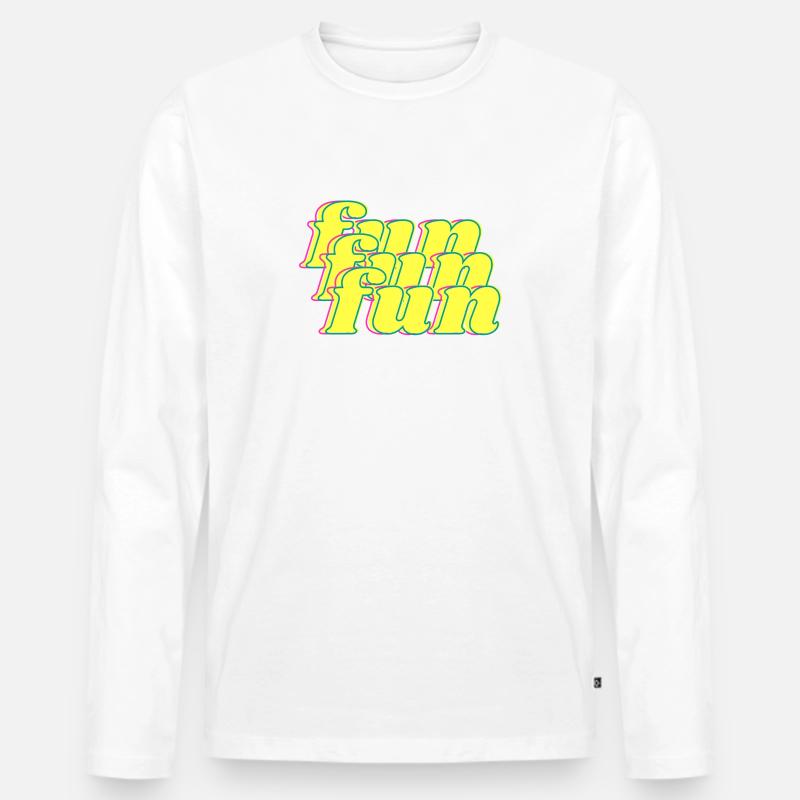 fun - Men's Premium Organic Long Sleeve Shirt - white