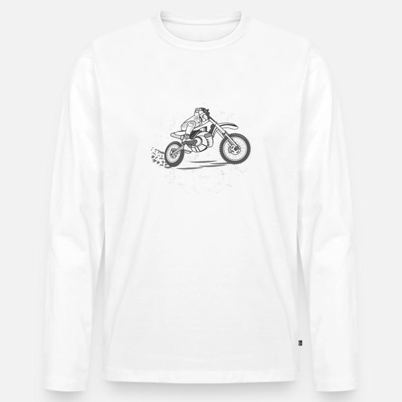 MOTOCROOS SW - Männer Premium Bio Langarmshirt - Weiß