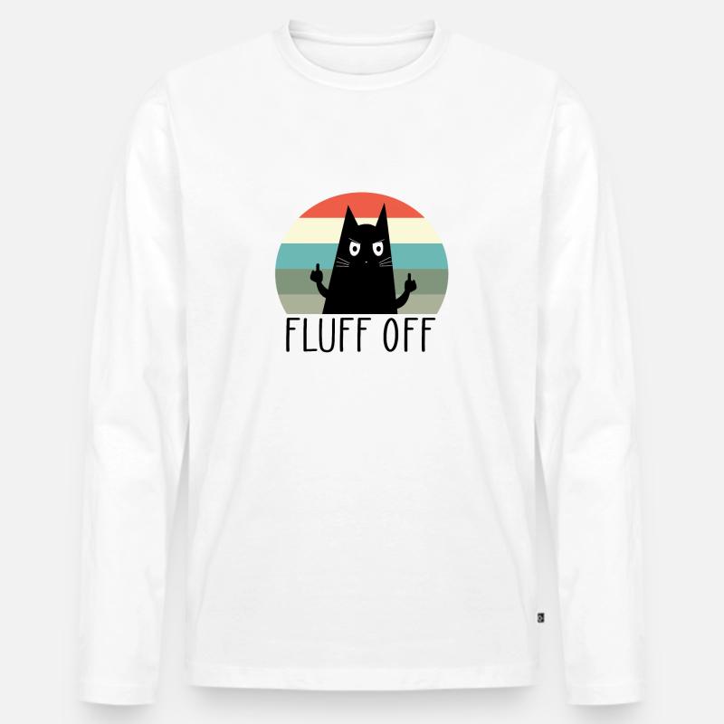 katze katzen cat - Männer Premium Bio Langarmshirt - Weiß