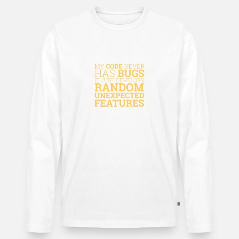 "Random unexpected features" | Programmierer - Männer Premium Bio Langarmshirt - undefined