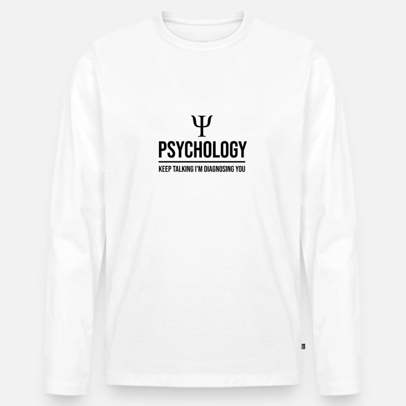 rede weiter ich diagnostiziere dich - Männer Premium Bio Langarmshirt - Weiß