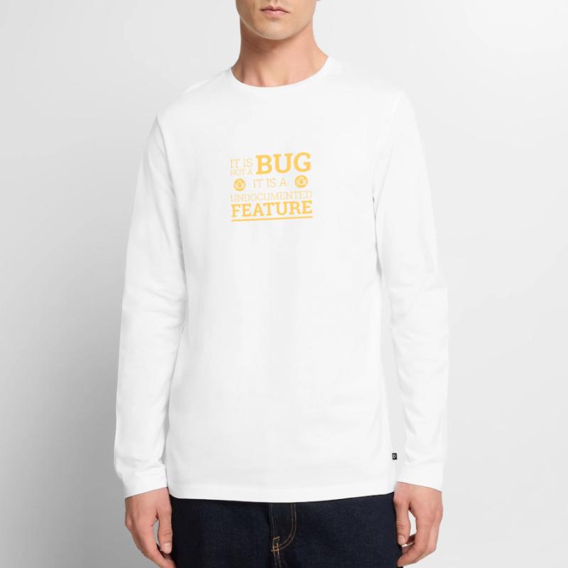 "Not a Bug" | Programmer, Programmierer Männer Premium Bio Langarmshirt