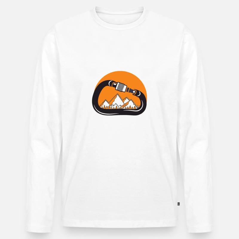 Rock Climbing - Männer Premium Bio Langarmshirt - Weiß