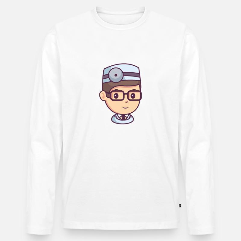 Ärzte - Männer Premium Bio Langarmshirt - Weiß