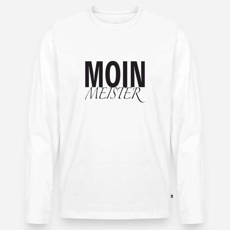 MOIN MEISTER - Männer Premium Bio Langarmshirt - Weiß
