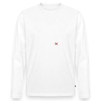 Drôle de boisson,fête,cocher,ivre, cadeau - T-shirt manches longues Premium bio Homme - blanc - Devant - Nico (187cm)