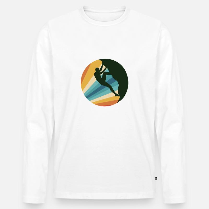 rock climbing - Männer Premium Bio Langarmshirt - Weiß