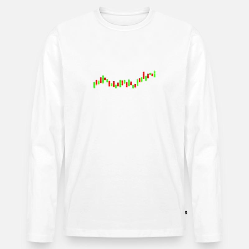 Day Trading Börse Trader - Männer Premium Bio Langarmshirt - Weiß