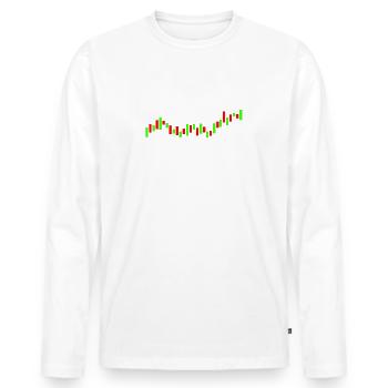 Day Trading Trader Exchange - Men's Premium Organic Long Sleeve Shirt - white - Front - Nico (187cm)
