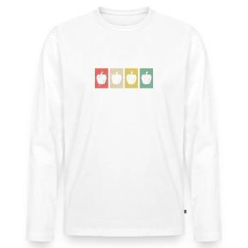 Paprika Vegetable Vegan Heart Spice Saying Gift - Men's Premium Organic Long Sleeve Shirt - white - Front - Nico (187cm)