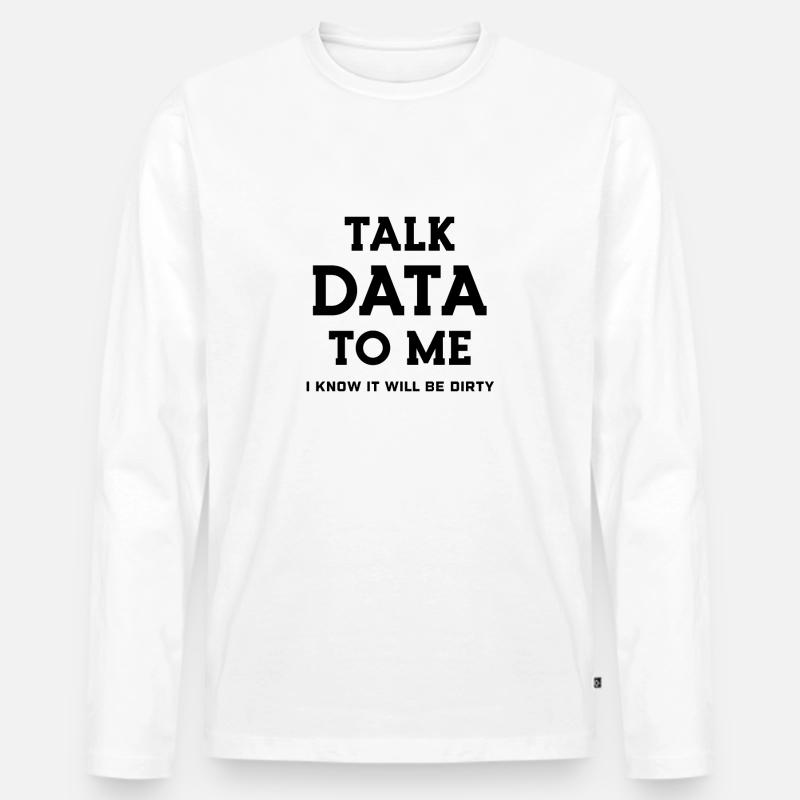 Data Science Statistics Data Scientist - Männer Premium Bio Langarmshirt - Weiß