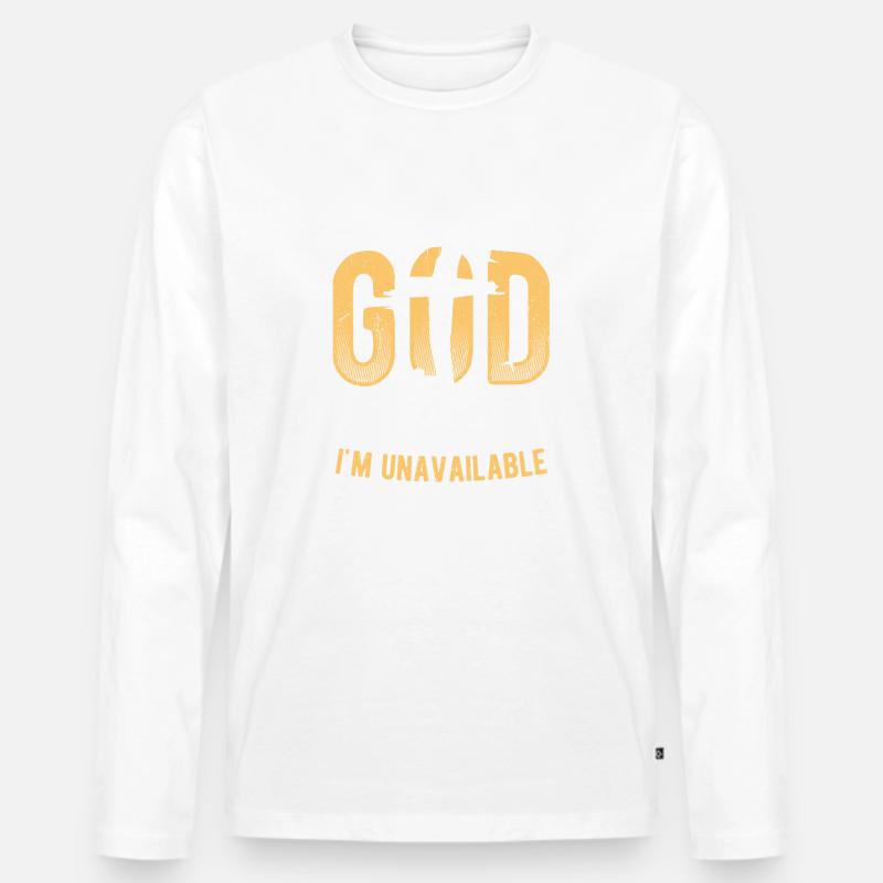 Apostolic god-fearing dutiful devoted - Männer Premium Bio Langarmshirt - Weiß