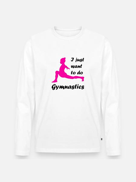 Gymnaste handstand gymnastique - T-shirt manches longues Premium bio Homme - blanc