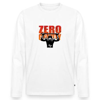 Zero Gravity - T-shirt manches longues Premium bio Homme - blanc - Devant - Nico (187cm)