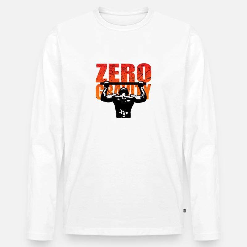 Zero Gravity - Männer Premium Bio Langarmshirt - Weiß
