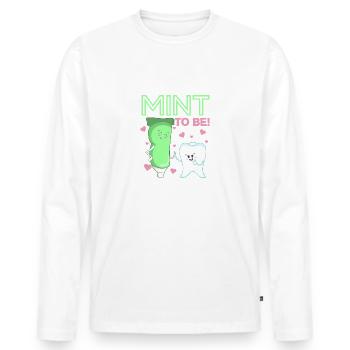 Mint to Be Dentist Dental Dentistry - Men's Premium Organic Long Sleeve Shirt - white - Front - Nico (187cm)