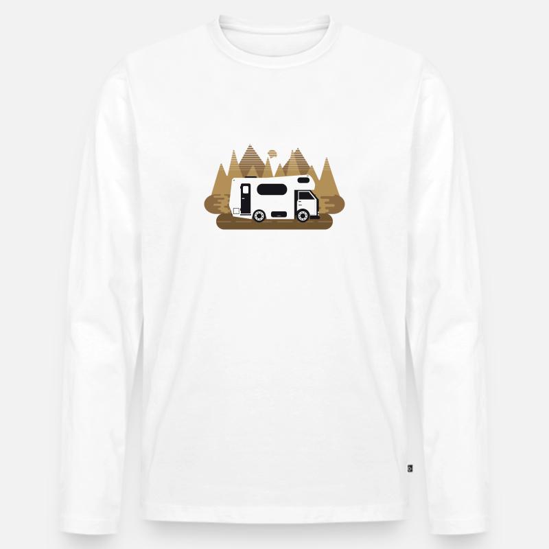 Womosapiens - Camper - Männer Premium Bio Langarmshirt - Weiß