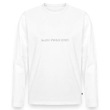 Chèvre bouc battement de coeur - T-shirt manches longues Premium bio Homme - blanc - Devant - Nico (187cm)