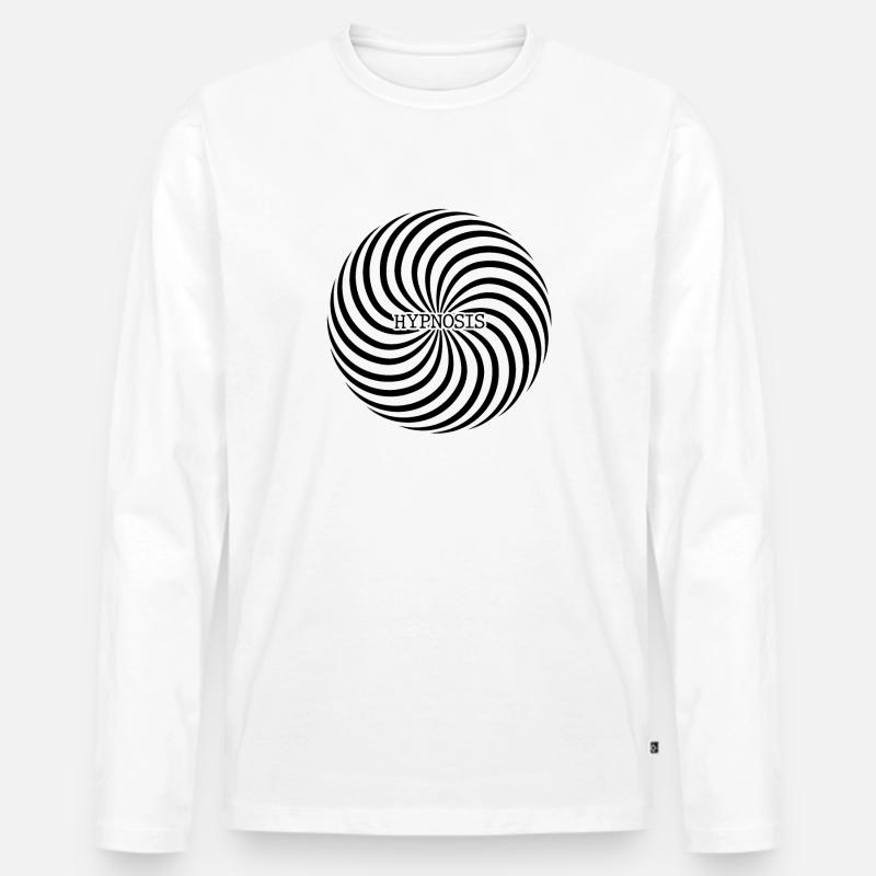 Hypnotize - Hypnosis - Optical Illusion - Self - Männer Premium Bio Langarmshirt - Weiß