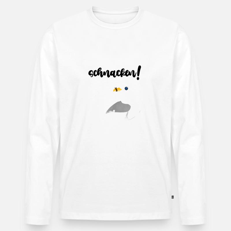 Möwe "Nich' lang schnacken!" - Männer Premium Bio Langarmshirt - undefined