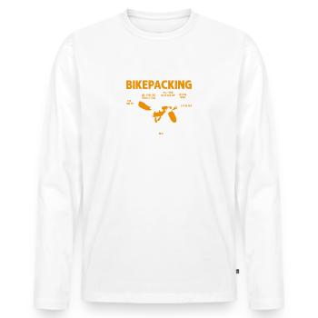 Bikepacking - Fun Bike Tour Anatomie - T-shirt manches longues Premium bio Homme - blanc - Devant - Nico (187cm)