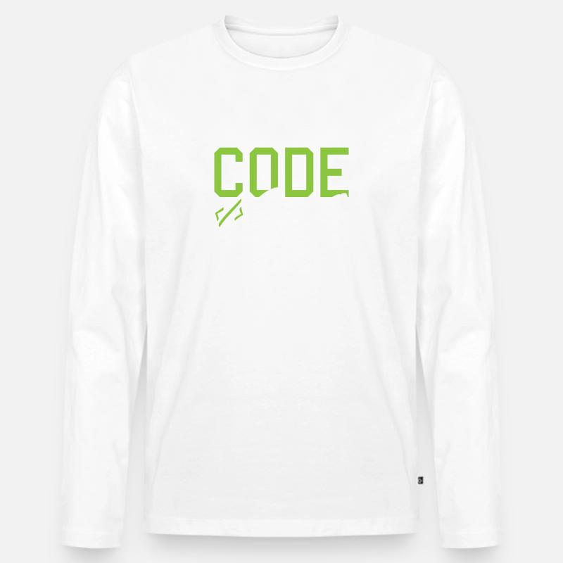 Hacking Programmierer Hacker Code Coding Geschenk Männer Premium Bio Langarmshirt