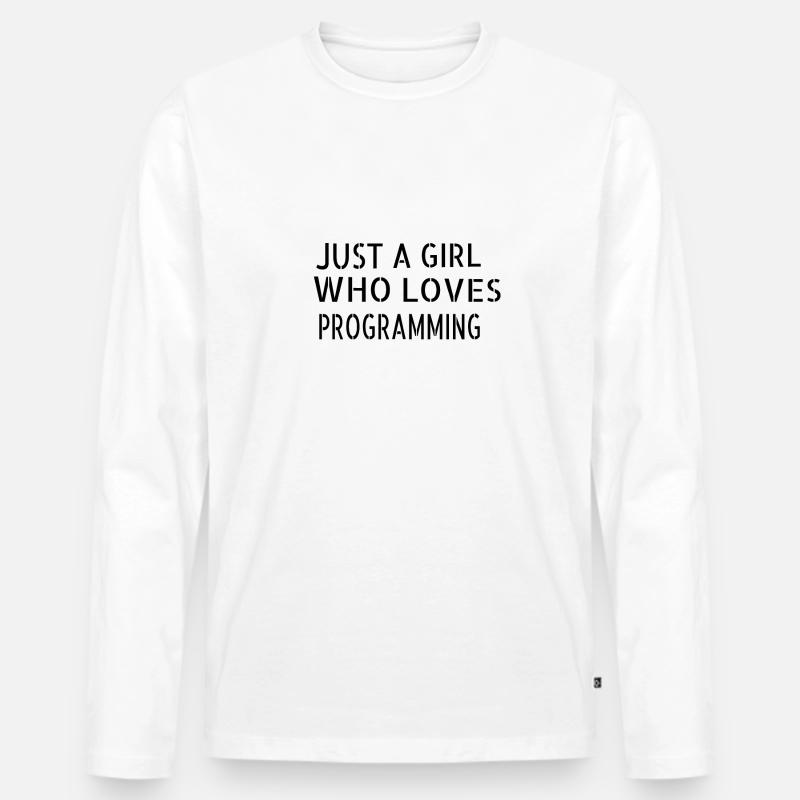 internet coding engineer - Männer Premium Bio Langarmshirt - Weiß