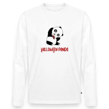 Halloween Panda - Men's Premium Organic Long Sleeve Shirt - white - Front - Nico (187cm)