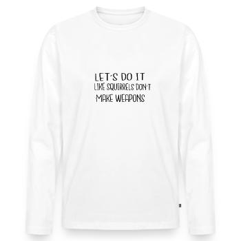 enfant colombe de la paix paix pour la déclaration de Paris - T-shirt manches longues Premium bio Homme - blanc - Devant - Nico (187cm)