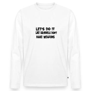 flower power joke disarmament peace sign birthday - Men's Premium Organic Long Sleeve Shirt - white - Front - Nico (187cm)