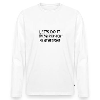 blague hippie oiseau paix géniale pour paris anti guerre - T-shirt manches longues Premium bio Homme - blanc - Devant - Nico (187cm)