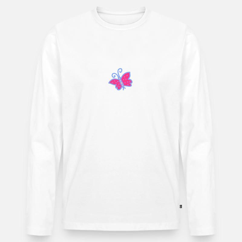 It's a flutteryfly | Butterfly - Men's Premium Organic Long Sleeve Shirt - white