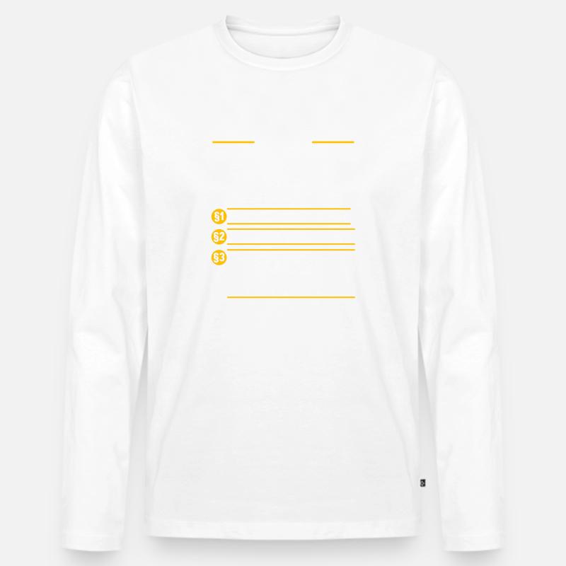 Rolf - Männer Premium Bio Langarmshirt - Weiß