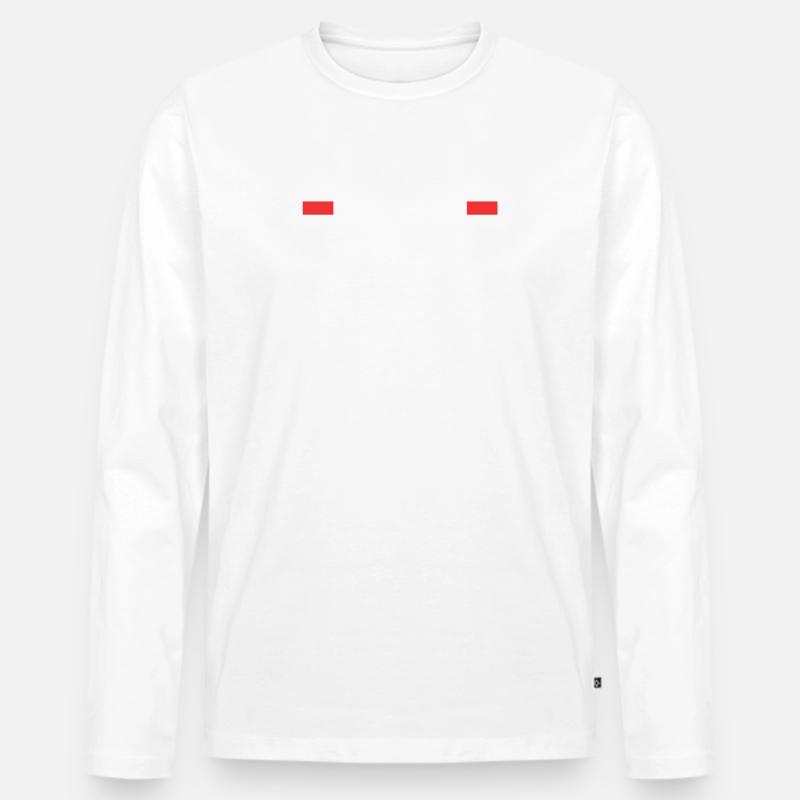 Bernd - Männer Premium Bio Langarmshirt - Weiß