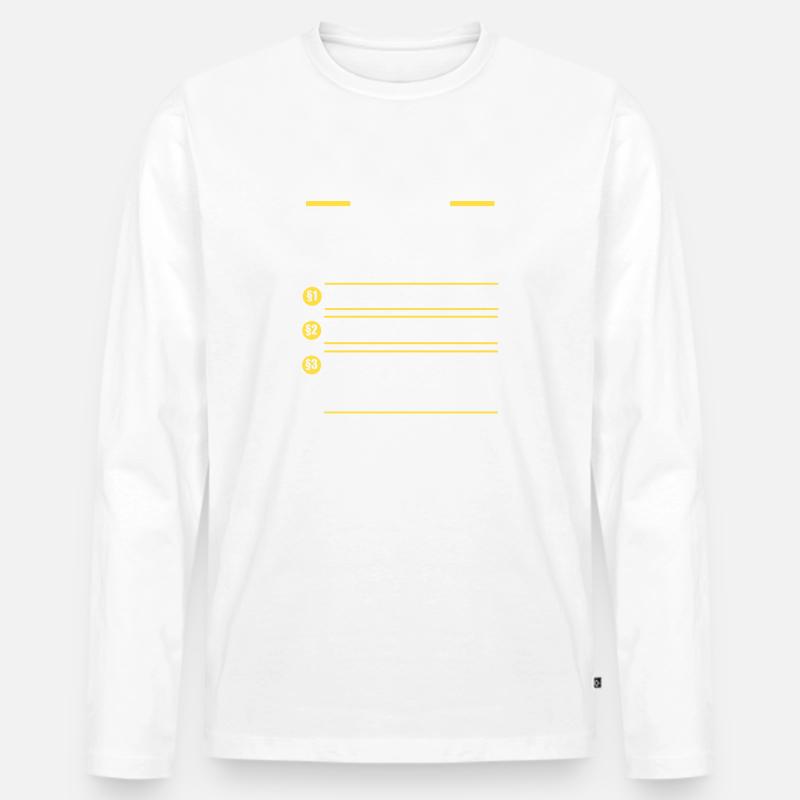 Klaus - Männer Premium Bio Langarmshirt - Weiß