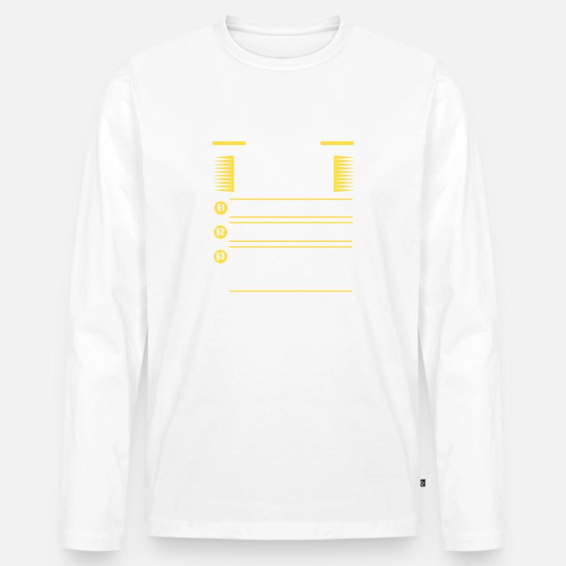Paul - Männer Premium Bio Langarmshirt - Weiß