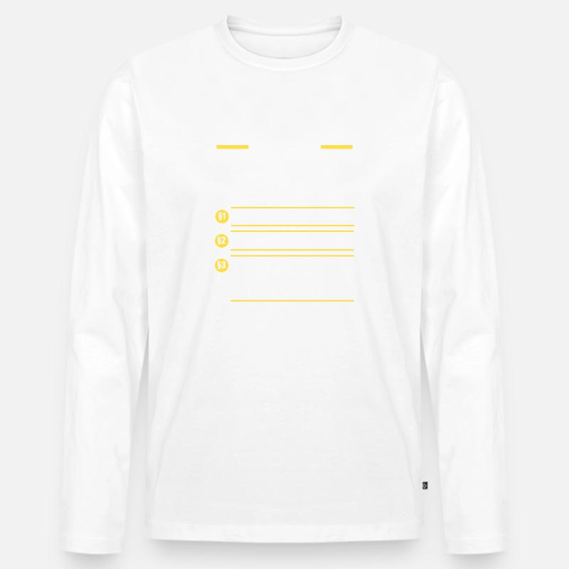 Peter - Männer Premium Bio Langarmshirt - Weiß