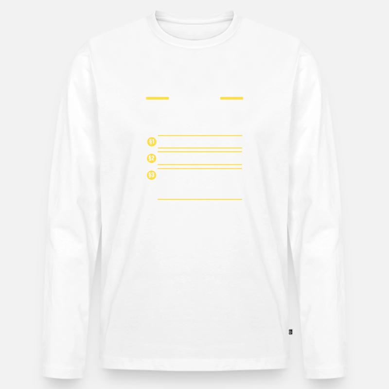Rainer - Männer Premium Bio Langarmshirt - Weiß