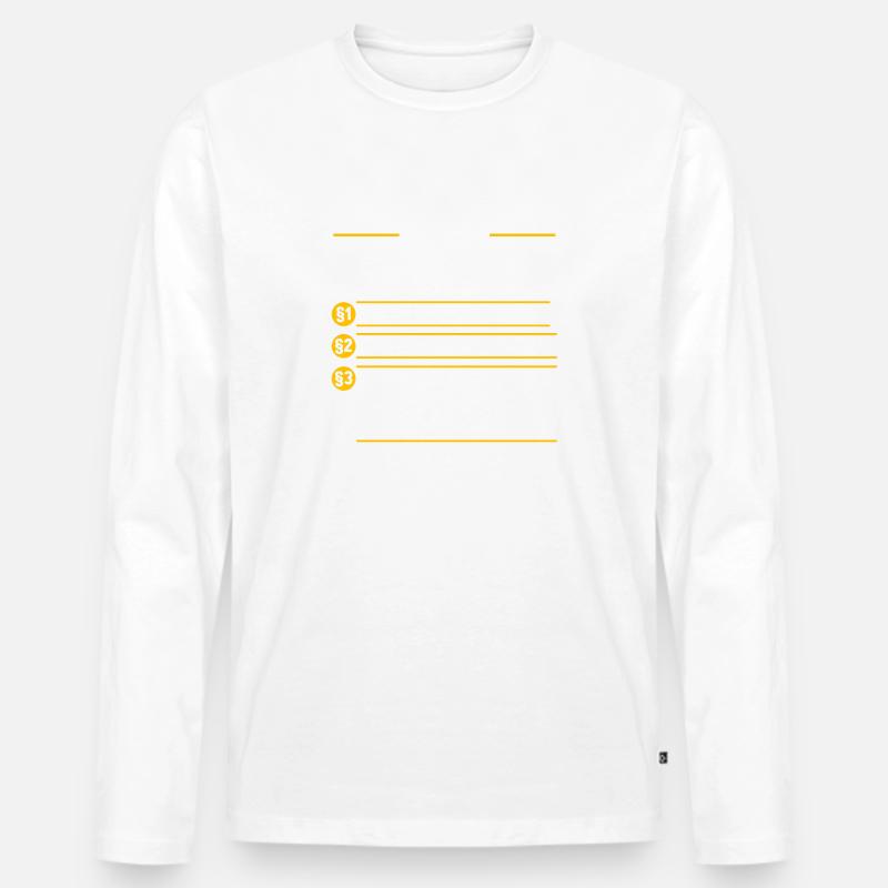Daniela - Männer Premium Bio Langarmshirt - Weiß