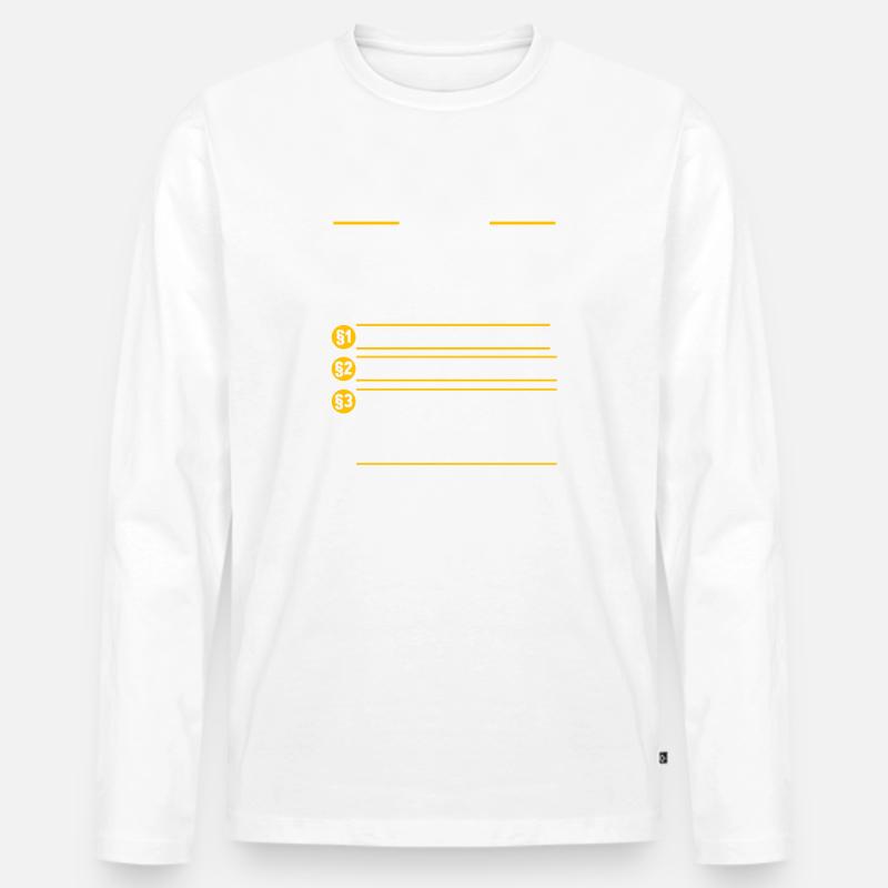Elke - Männer Premium Bio Langarmshirt - Weiß