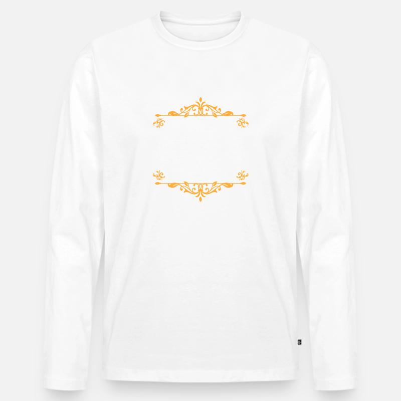 Lisa - Männer Premium Bio Langarmshirt - Weiß