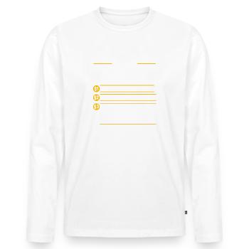 Marina - Männer Premium Bio Langarmshirt - Weiß - Vorne - Nico (187cm)