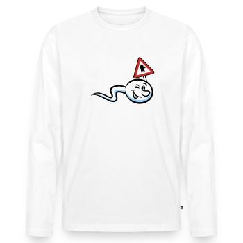 60 Jahre ist es her - der Schnellste im Verkehr - Männer Premium Bio Langarmshirt - Weiß - Vorne - Nico (187cm)